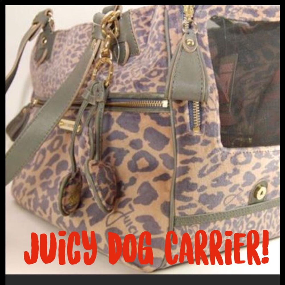 JUICY COUTURE 👑 Leopard Dog Carrier SCARCE!